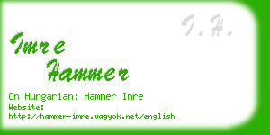 imre hammer business card